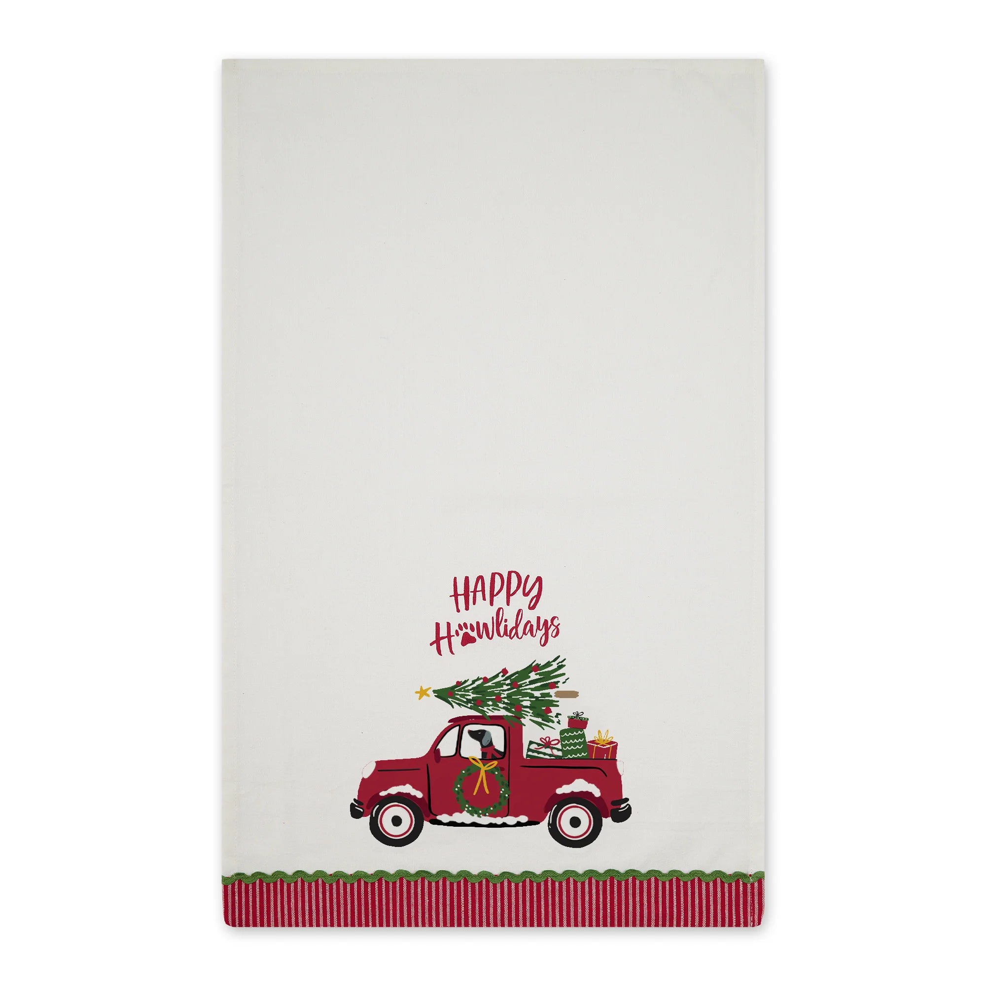 Design Imports Happy Howlidays Embellished Dishtowl