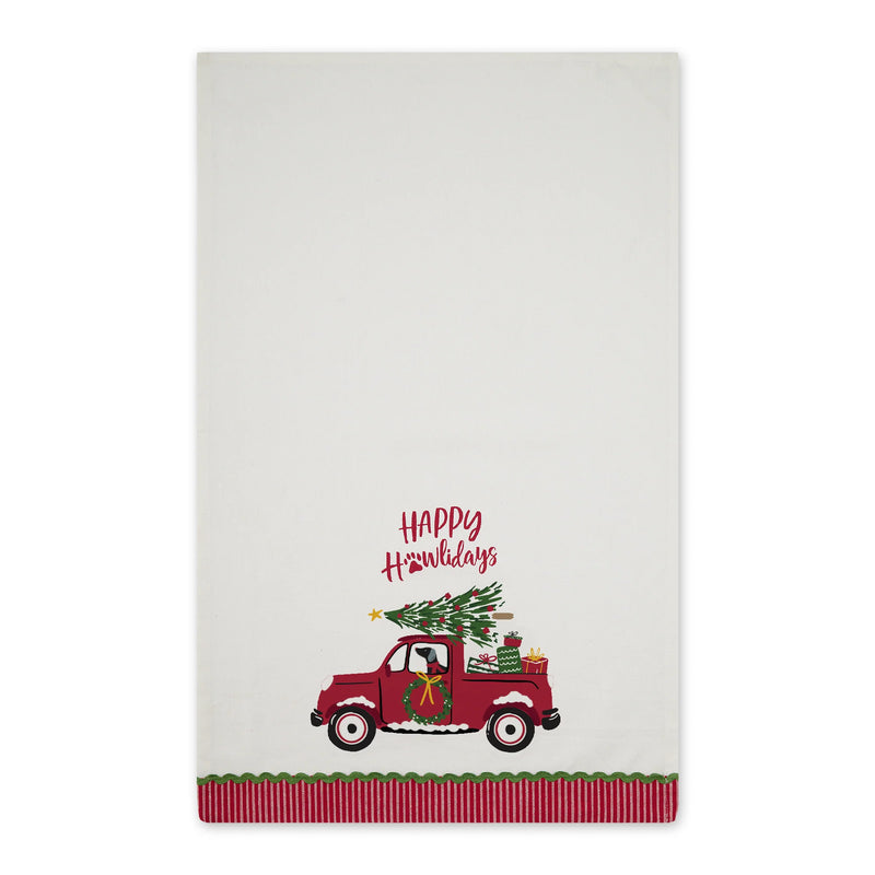 Design Imports Happy Howlidays Embellished Dishtowl