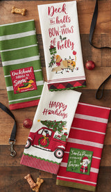 Design Imports Happy Howlidays Embellished Dishtowl