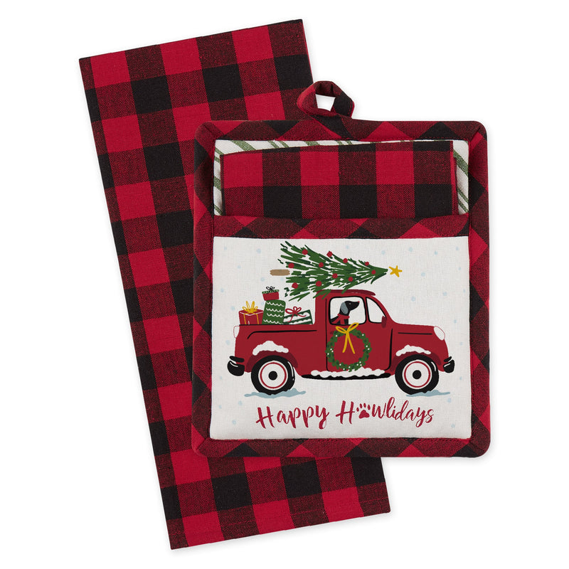 Design Imports Happy Howlidays Potholder Gift Set