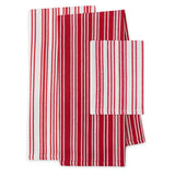 Design Imports Red Cider Classic Stripe Heavyweight Kitchen Towels
