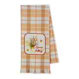 Design Imports Leaves Are Falling Embellished Dishtowel