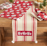 Design Imports Ho Ho Ho Santa! Embellished Table Runner