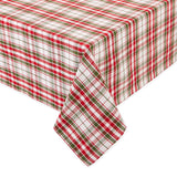 Design Imports Holly Jolly Plaid Tablecloth - 52x52"