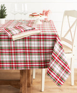 Design Imports Holly Jolly Plaid Tablecloth - 60x84"