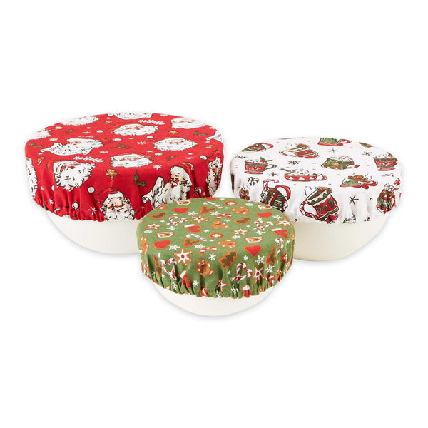 Design Imports Holly Jolly Reusable Dish Covers - Set of 3