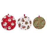 Design Imports Holly Jolly Reusable Dish Covers - Set of 3