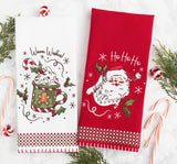 Design Imports Santas Nice List Embellished Dishtowel