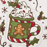 Design Imports Warm Wishes Hot Cocoa Embellished Dishtowel