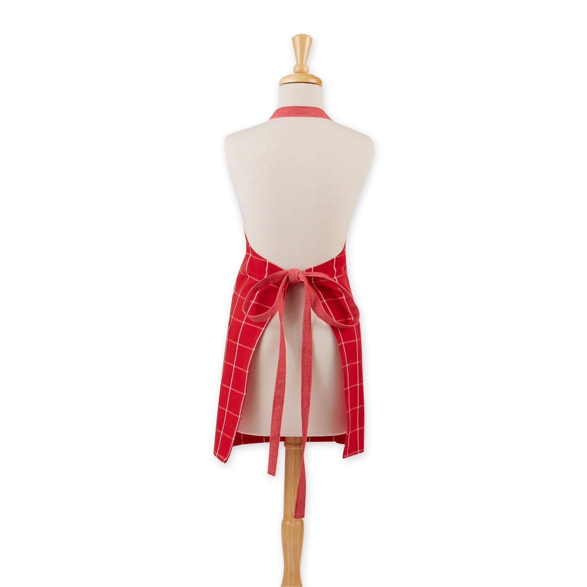 Design Imports Red Cider Windowpane Apron