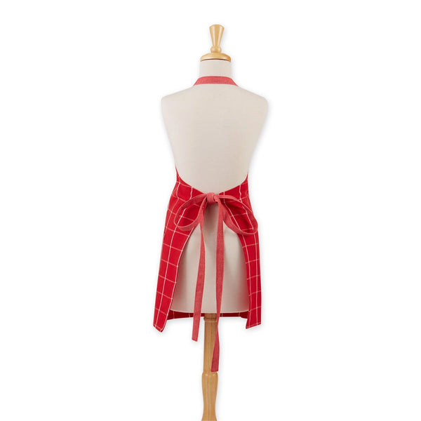 Design Imports Red Cider Windowpane Apron