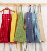 Design Imports Red Cider Windowpane Apron