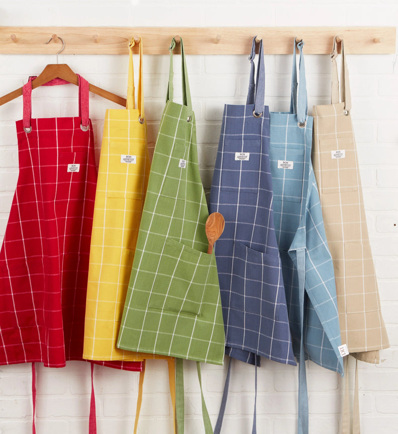 Design Imports Red Cider Windowpane Apron