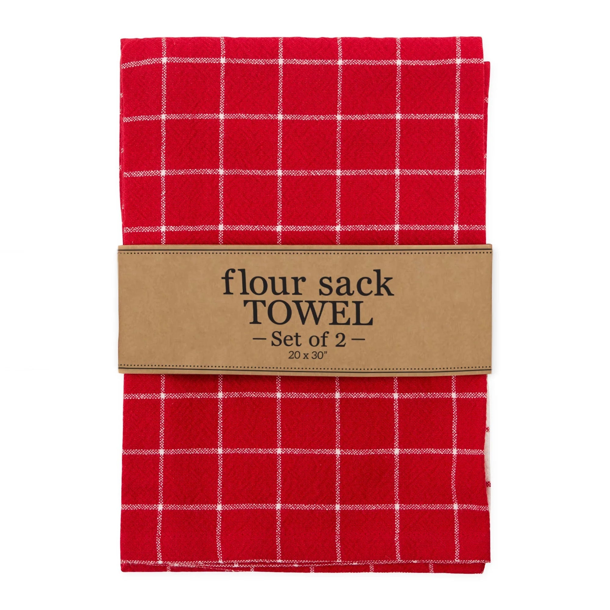 Design Imports Red Cider Floursack Dishtowel