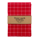 Design Imports Red Cider Floursack Dishtowel