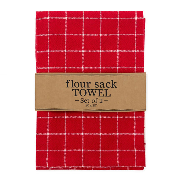 Design Imports Red Cider Floursack Dishtowel
