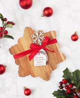 Design Imports Snowflake Man Cutting Board Gift Set