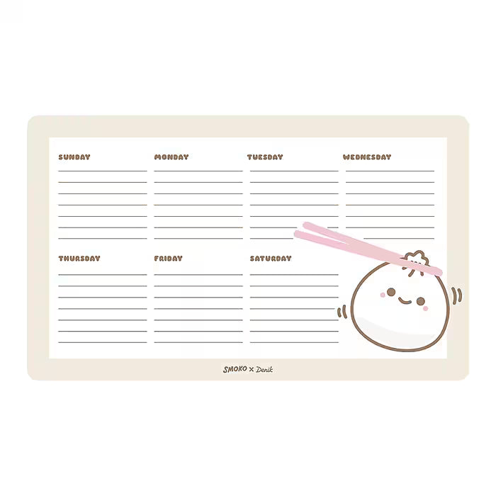 Denik Lil B Dumpling Weekly Desktop Notepad