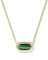 Kendra Scott Elisa Bezel Gold Short Pendant Necklace
