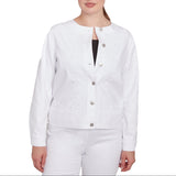Ruby Rd. Womens Bella Vista Denim Embroidered Jacket