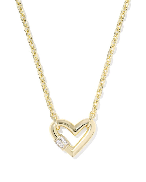 Kendra Scott Emery Heart Gold Short Pendant Necklace