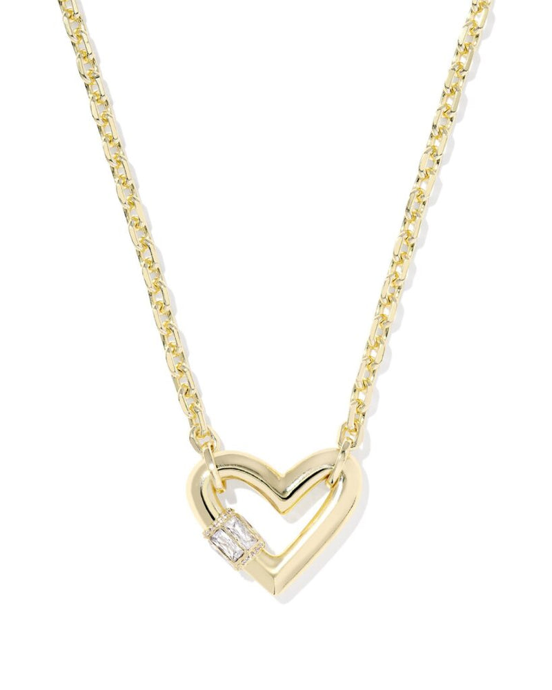 Kendra Scott Emery Heart Gold Short Pendant Necklace