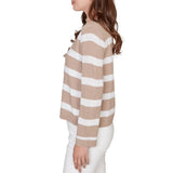 Ruby Rd. Womens Striped Tie Front Sweater Cardigan