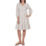 Ruby Rd. Womens Embroidered Floral Peasant Dress