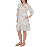 Ruby Rd. Womens Embroidered Floral Peasant Dress