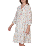 Ruby Rd. Womens Embroidered Floral Peasant Dress