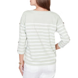 Ruby Rd. Womens Yarn Dyed Stripe Knit Top