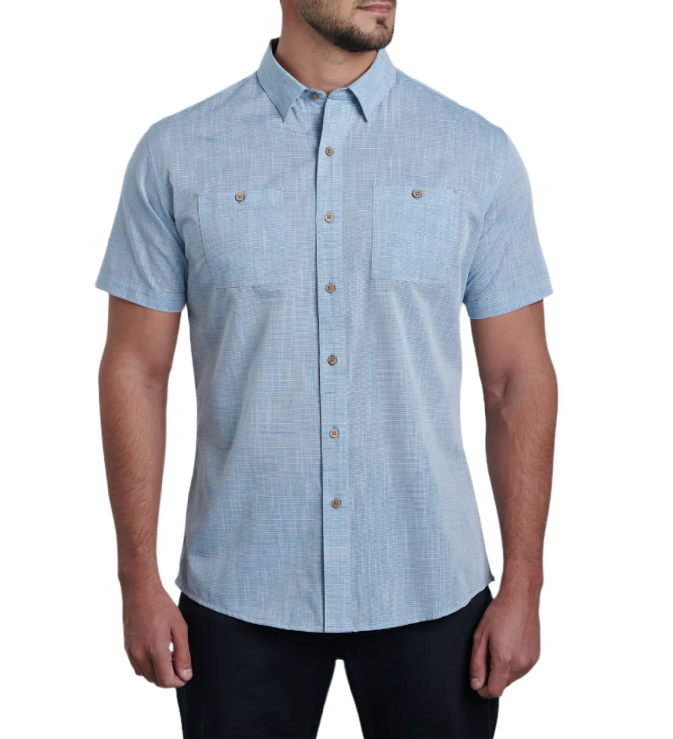 KÜHL Mens Karib Stripe Short Sleeve Shirt
