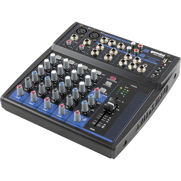 Gemini Compact 8 Channel USB and Bluetooth Mixer