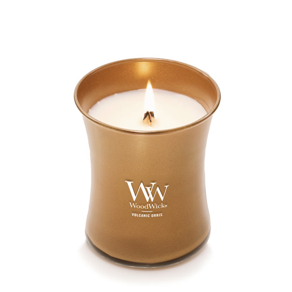 WoodWick Medium Hourglass Precious Metals Candle - Volcanic Orris