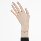 Swarovski Dextera Bangle Bracelet - Round Cut, White, Rose Gold-Tone Plated