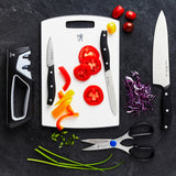 JA Henckels 10" x 15" Cutting Board White with Gray Border