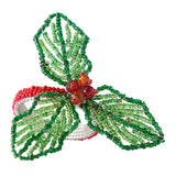 Design Imports Beaded Holly Napkin Ring