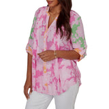 Ruby Rd. Womens Color Block Floral Pintuck Gauze Blouse