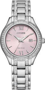 Citizen Womens Silhouette Crystal Watch - Silver-Tone Stainless Steel Bracelet