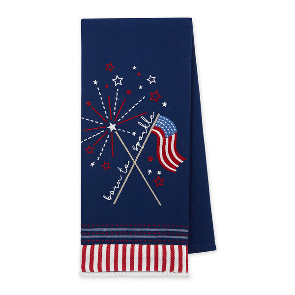 Design Imports Born To Sparkle Embellished Dishtowel