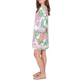 Ruby Rd. Womens Bold Tropical Solid Trim Shift Dress