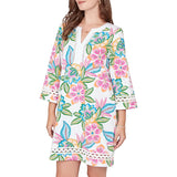 Ruby Rd. Womens Bold Tropical Solid Trim Shift Dress