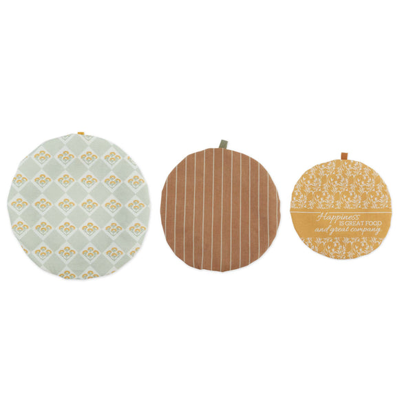 Design Imports Comfort Food Reusable Dish Covers - Set of 3