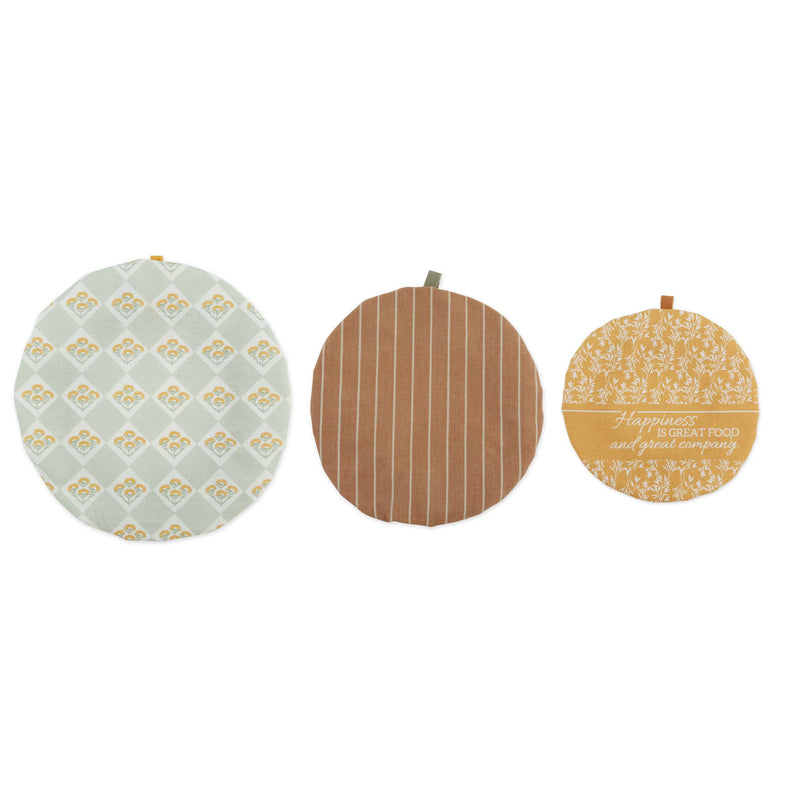 Design Imports Comfort Food Reusable Dish Covers - Set of 3