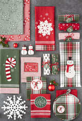 Design Imports Deck The Halls Embellished Dishtowel