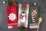 Design Imports Snowman Embellished Dishtowel