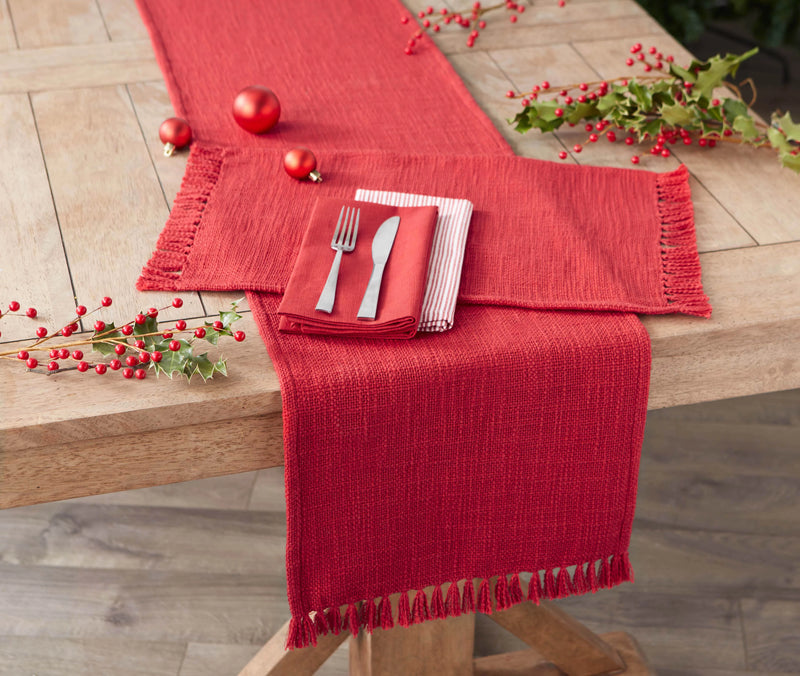 Design Imports Holly Berry Slub Placemat