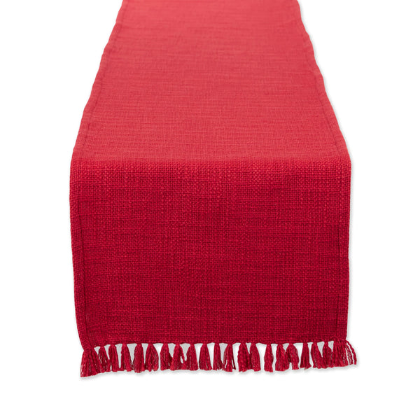 Design Imports Holly Berry Slub Table Runner