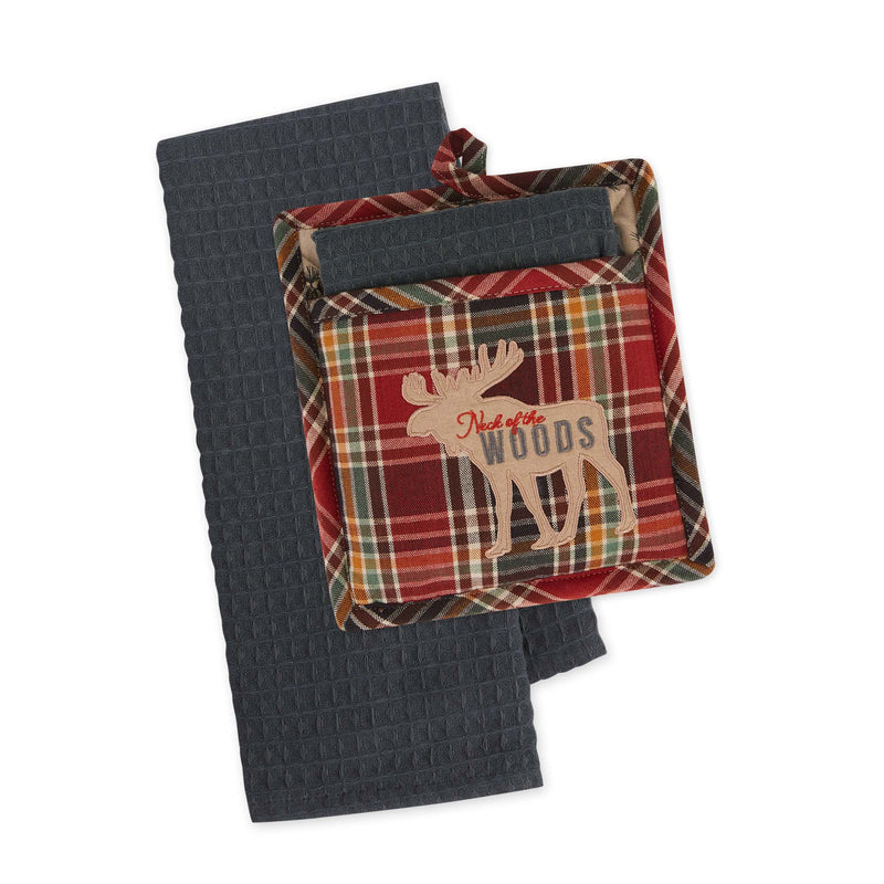 Design Imports Moose Potholder Gift Set