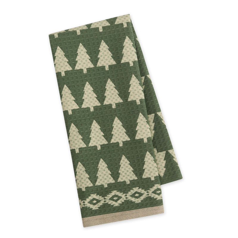 Design Imports Trees Printed Waffle Dishtowel